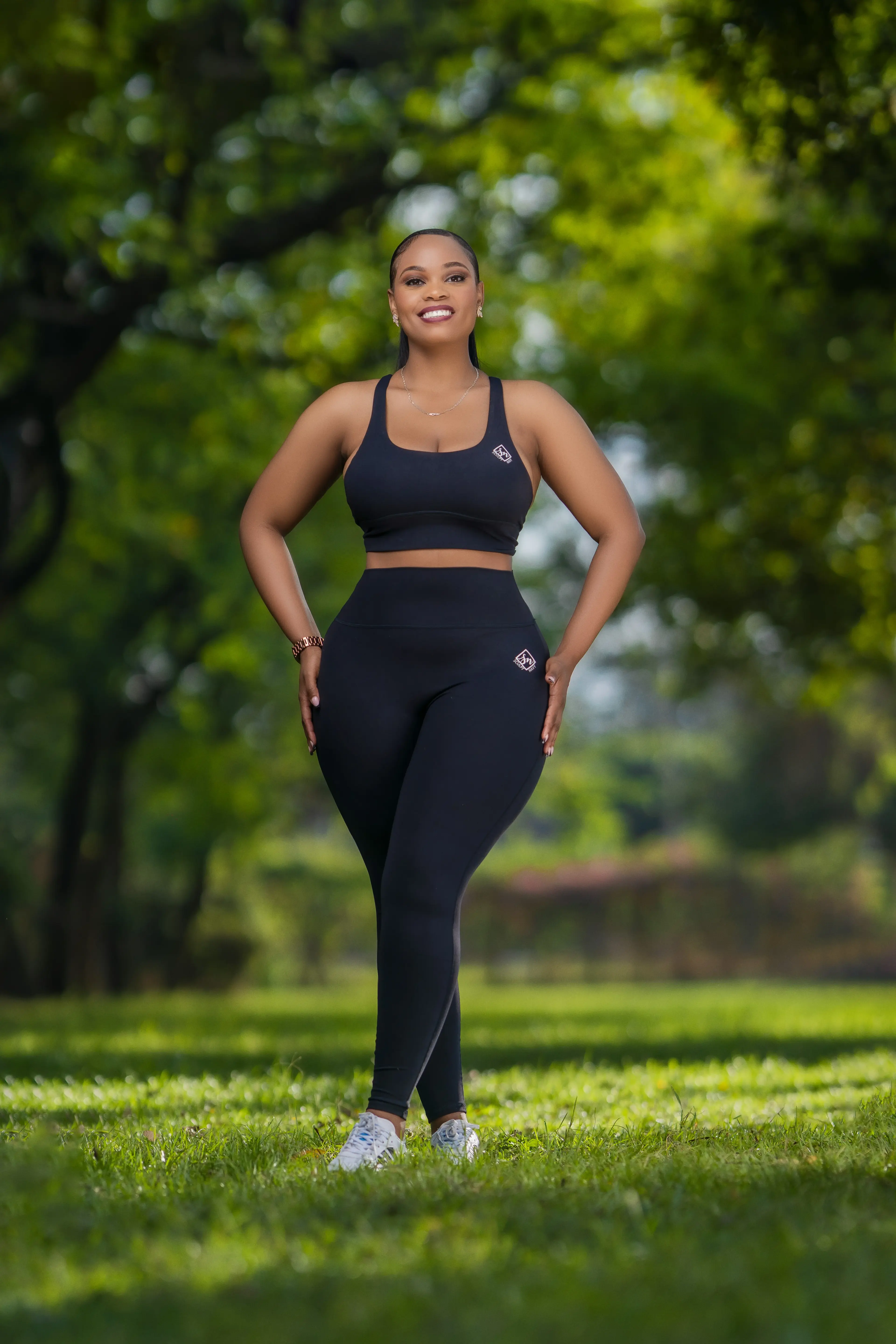 Black Seamless Activewear 2-Piece Set (Leggings) alternate view