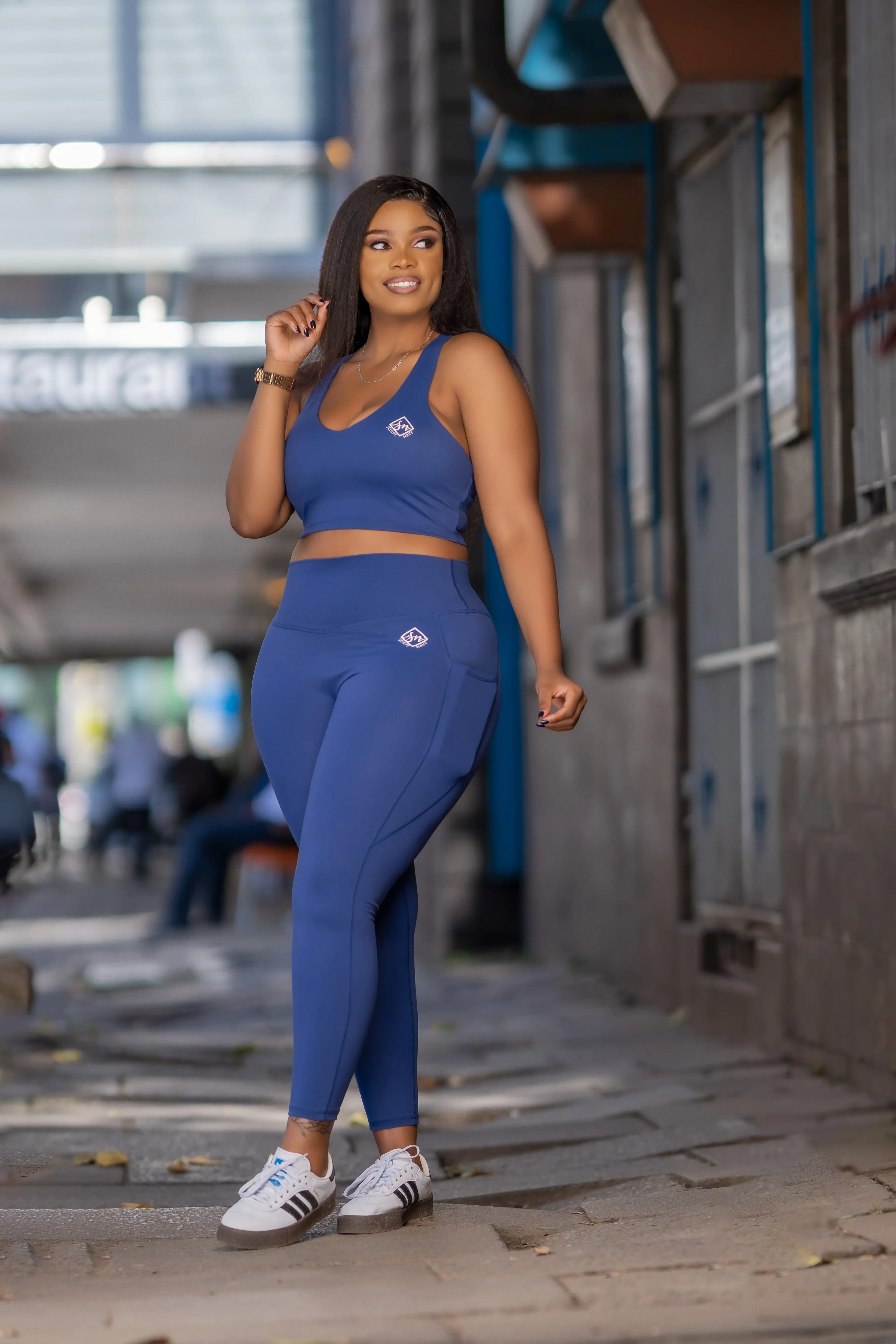 Blue Seamless Activewear 2-Piece Set alternate view