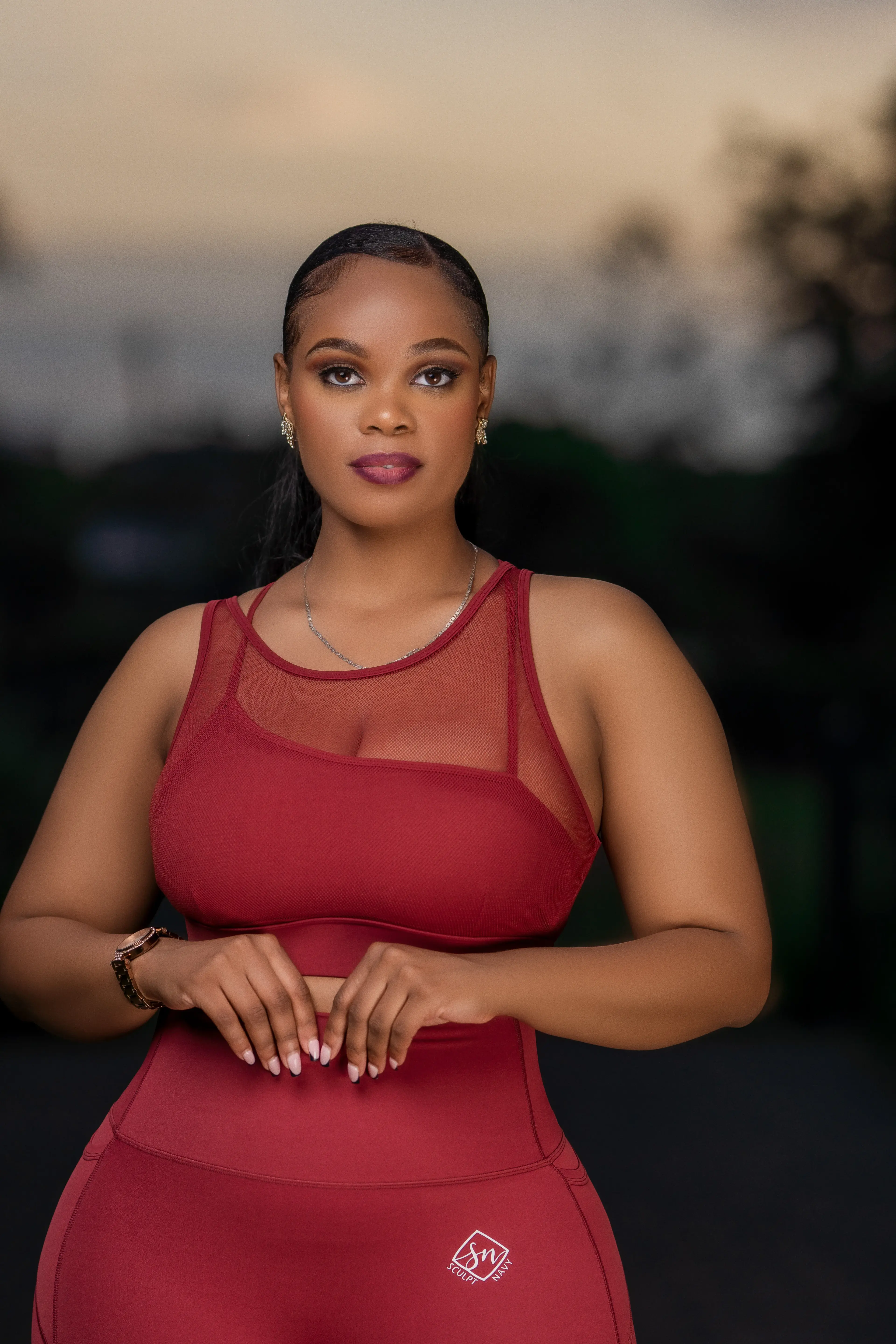 Burgandy Seamless Activewear 2-Piece Set