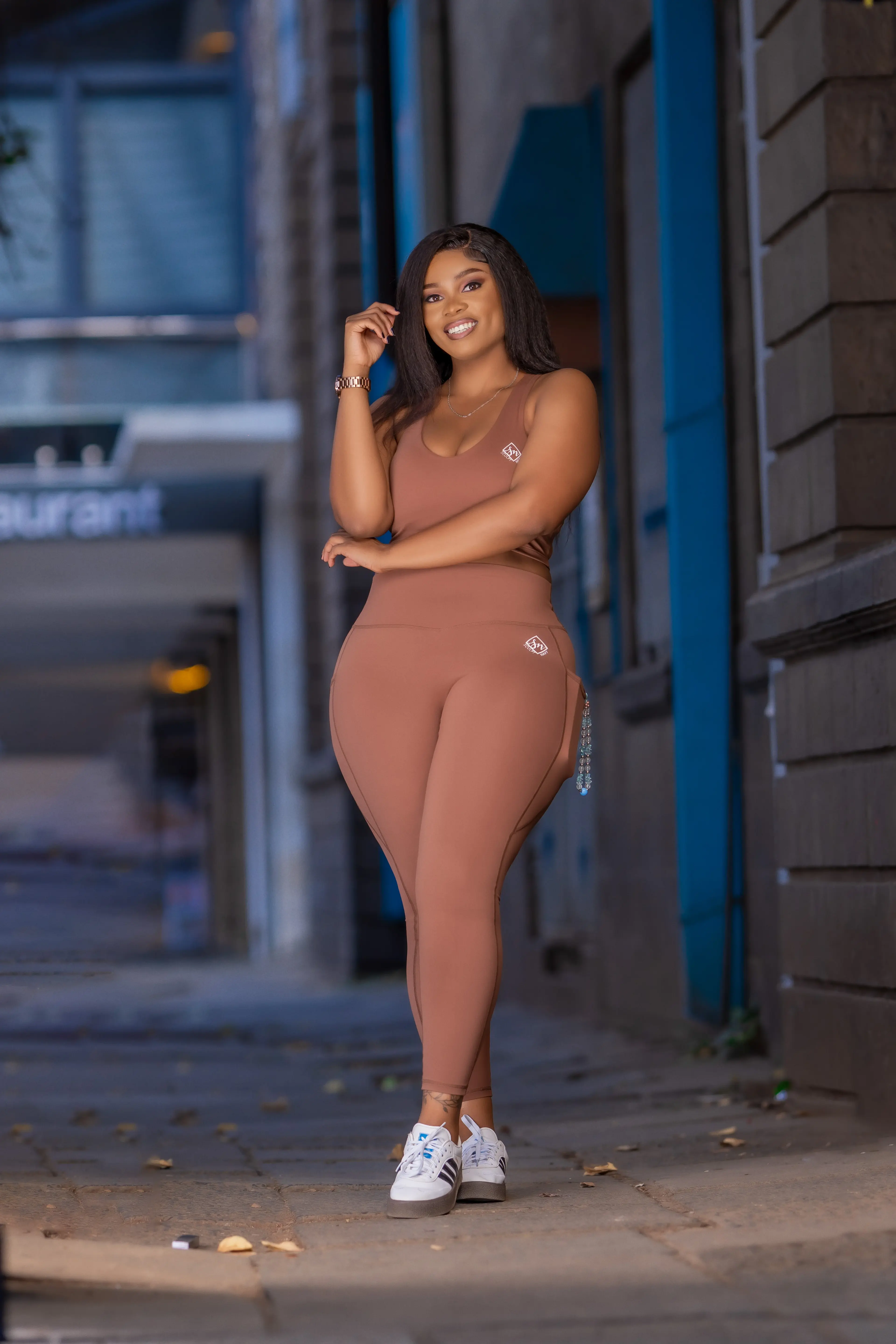 Mauve-brown Seamless Activewear 2-Piece Set thumbnail 3