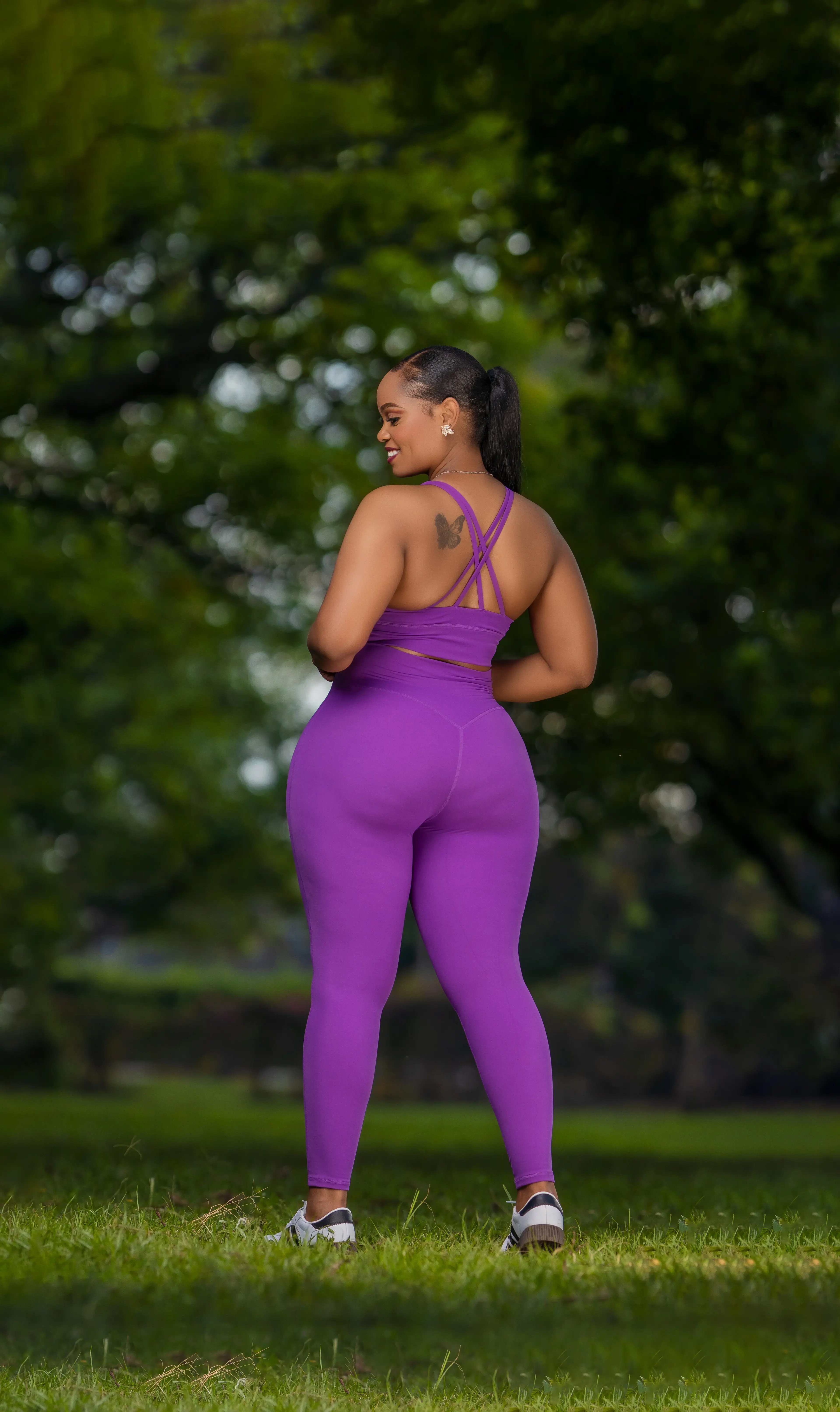 Purple Seamless Activewear 2-Piece Set