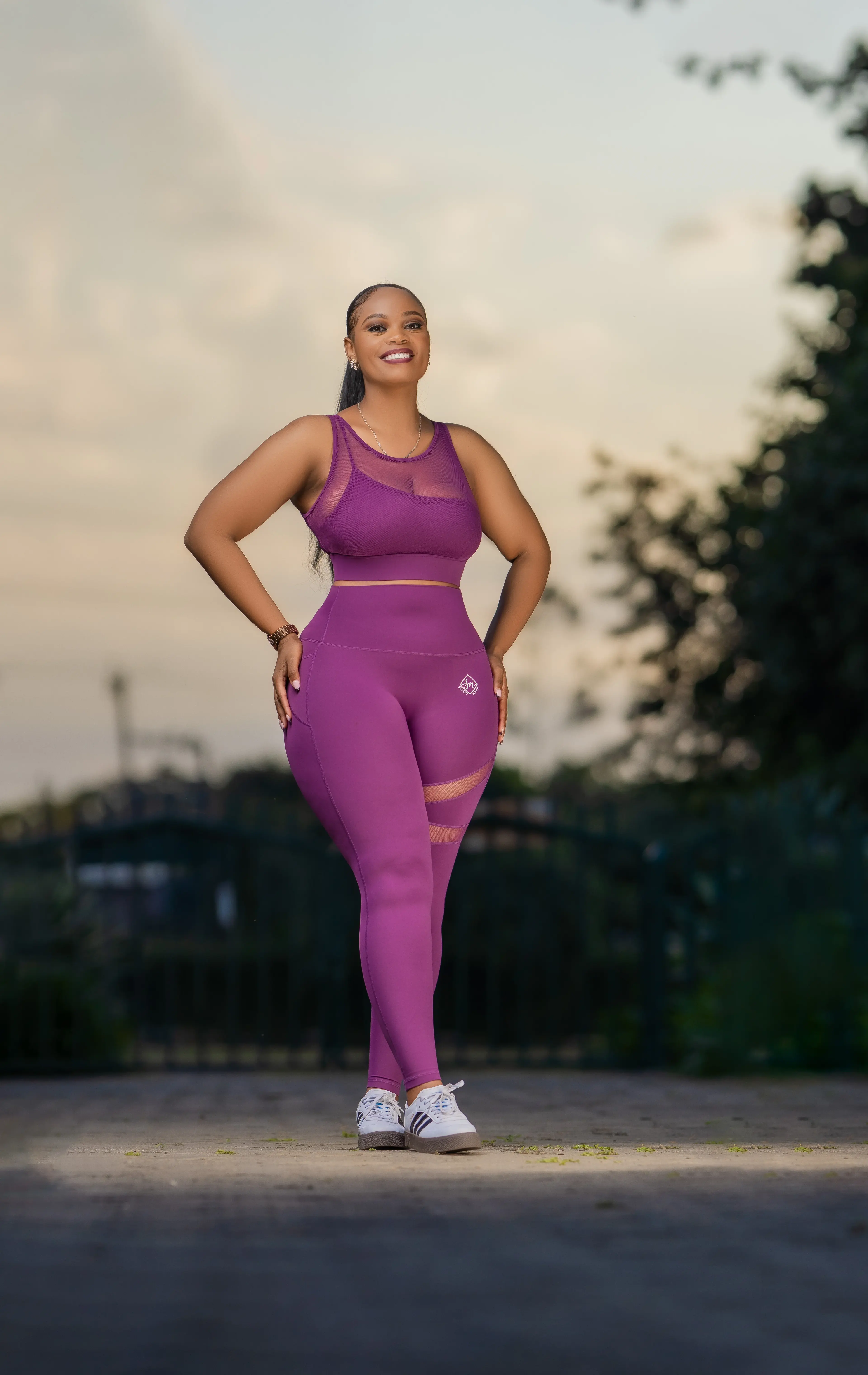 Purple Seamless Activewear 2-Piece Set alternate view