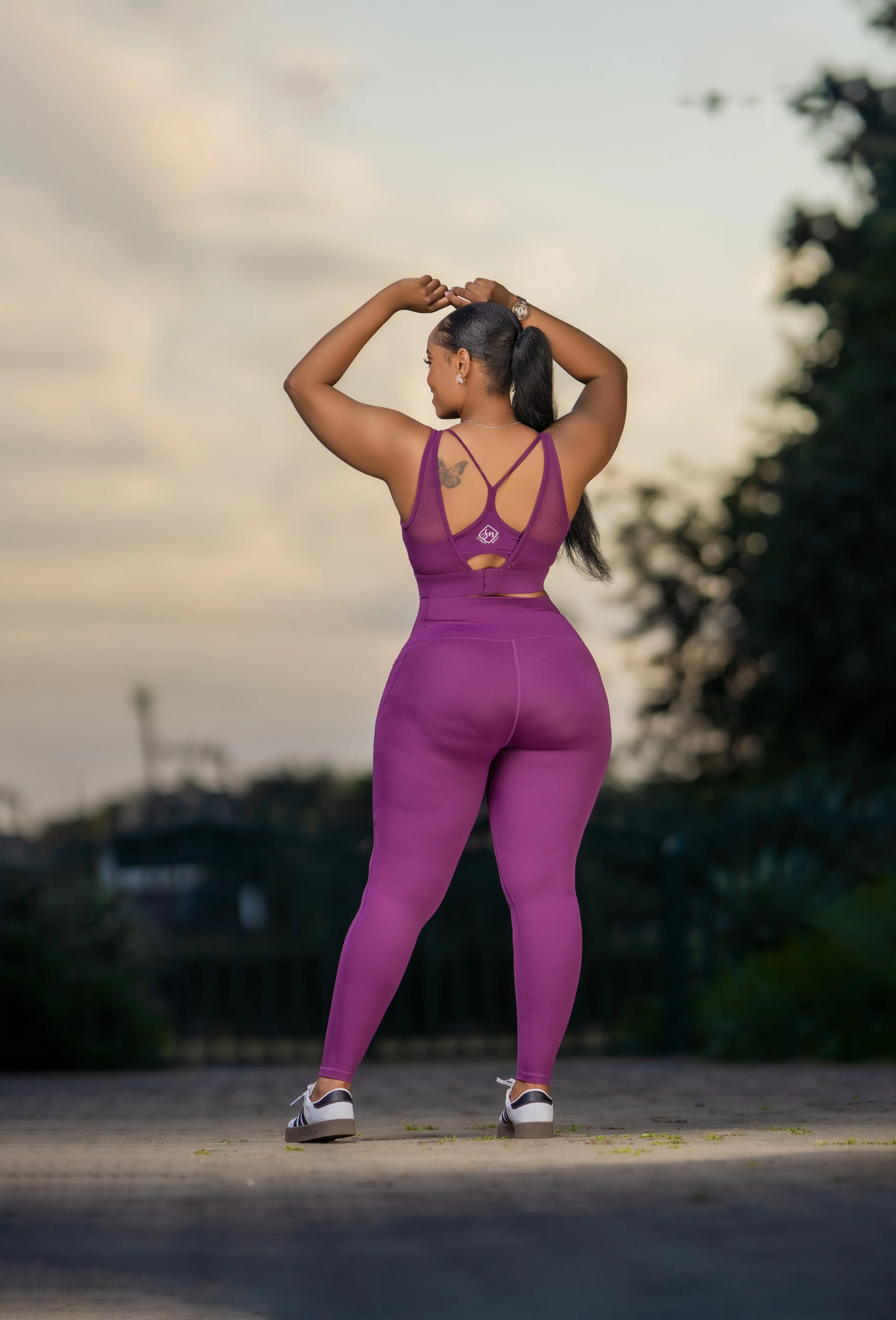 Purple Seamless Activewear 2-Piece Set thumbnail 3