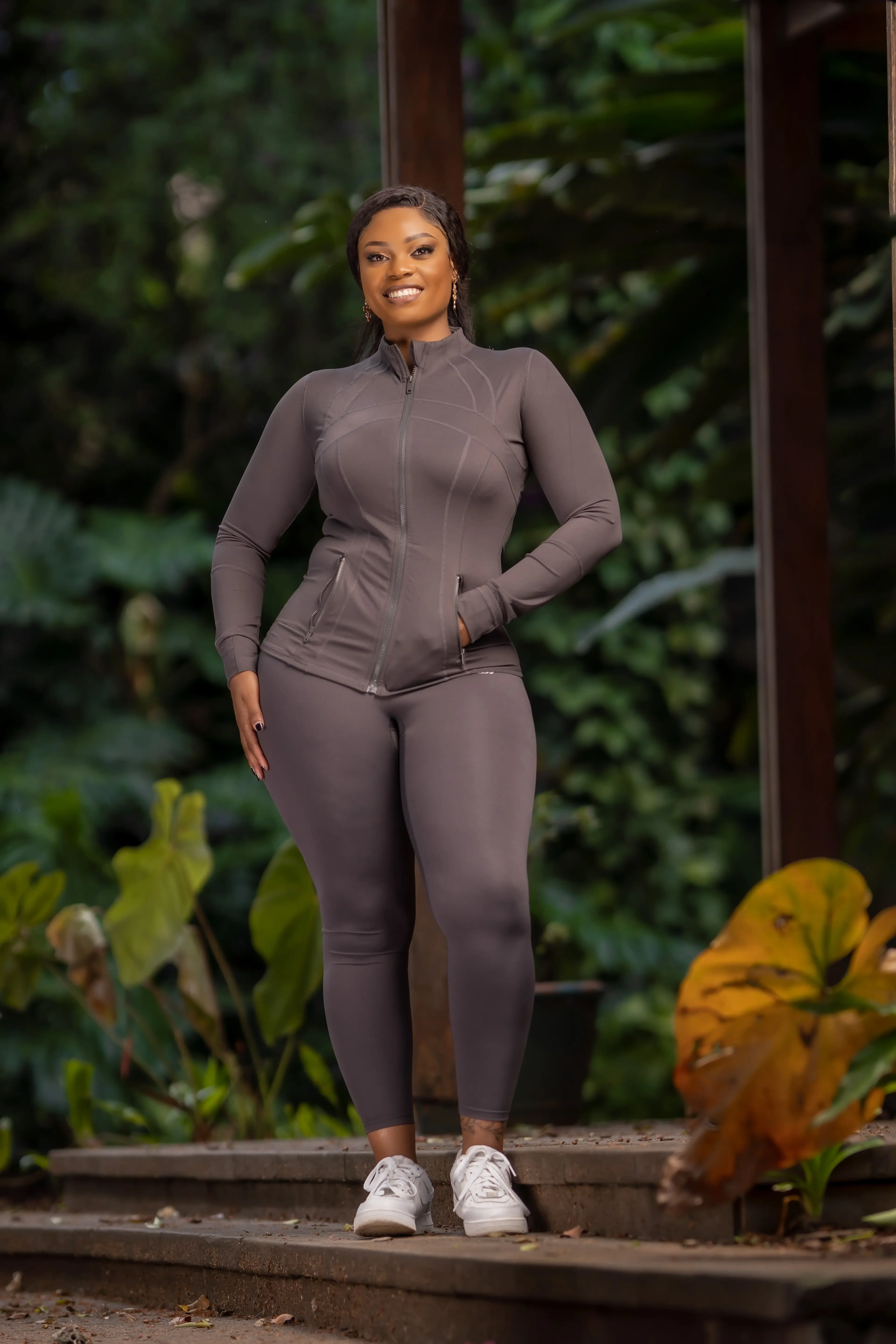 Gray Seamless Activewear 3-Piece Set