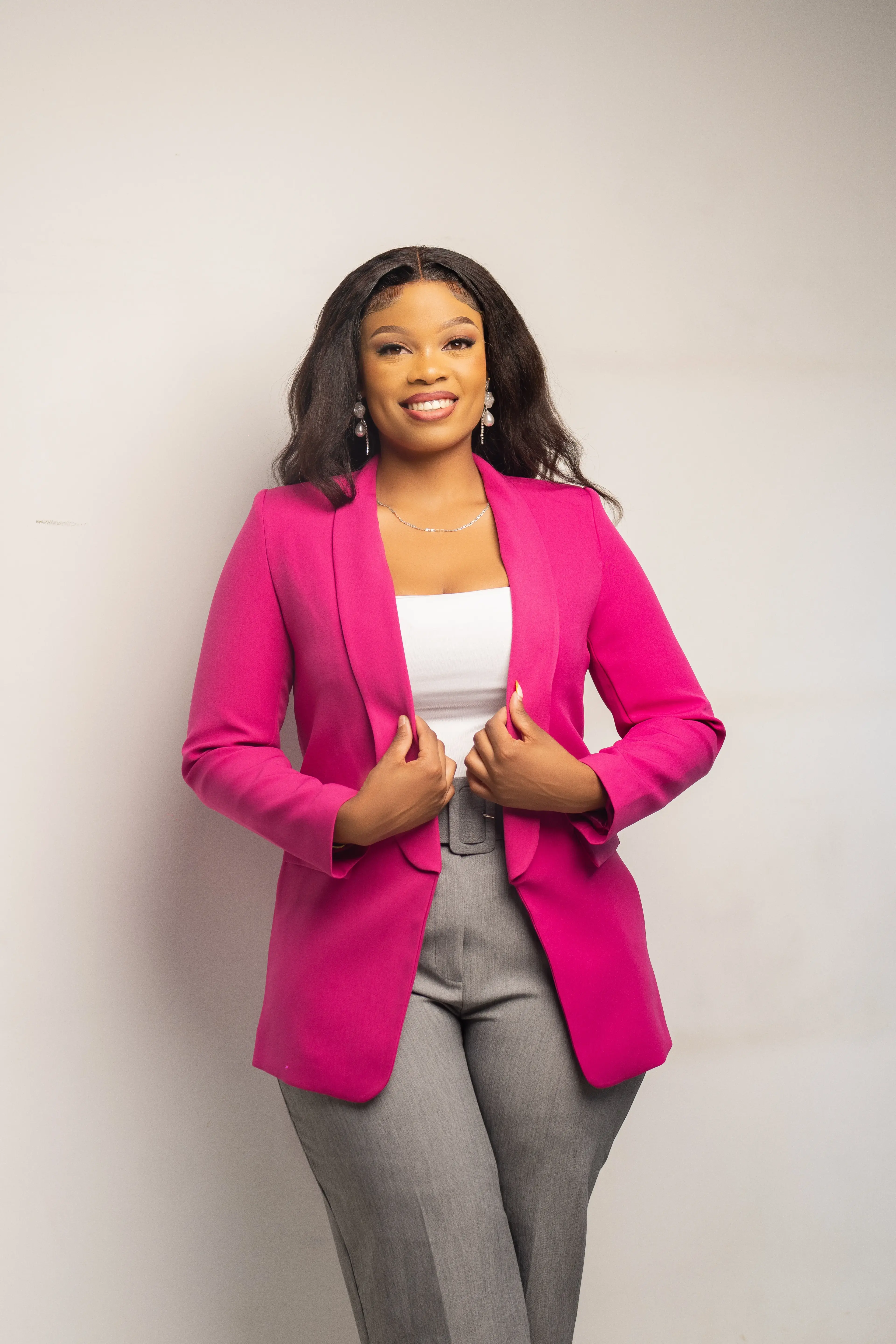 Pink Minimalistic Minimalist Blazer alternate view