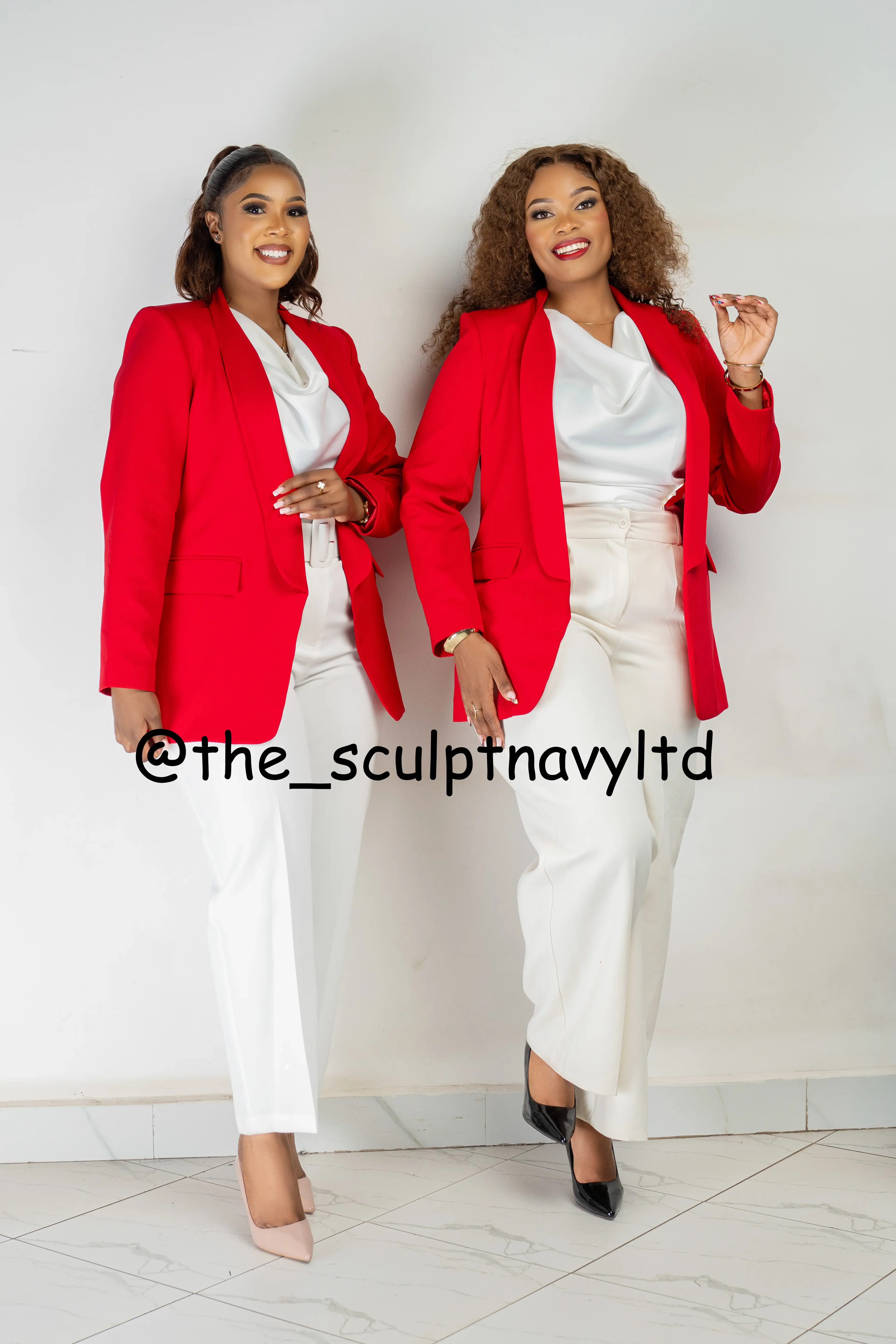 Red Minimalistic Minimalist Blazer