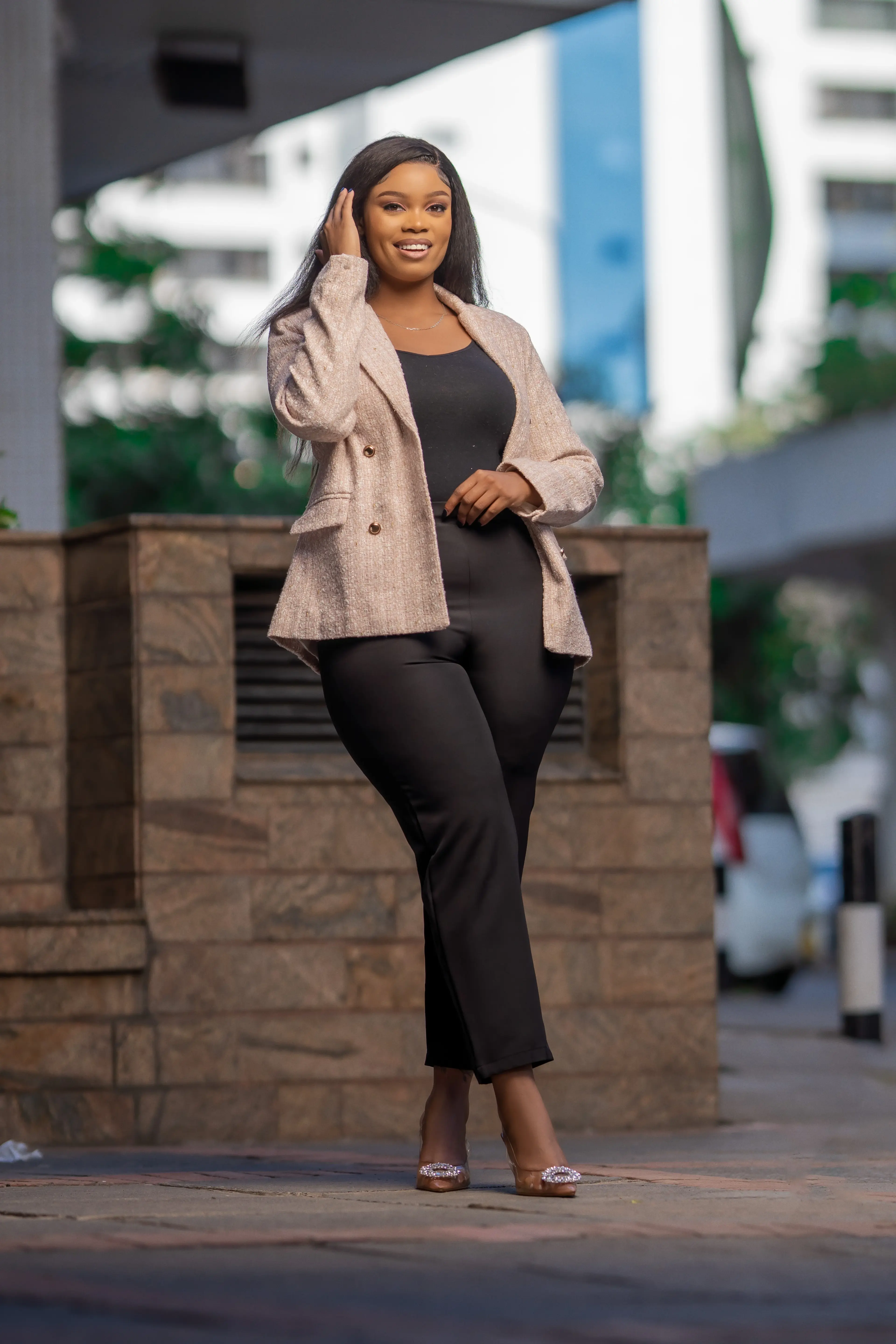 Beige Tweed Tweed Blazer alternate view