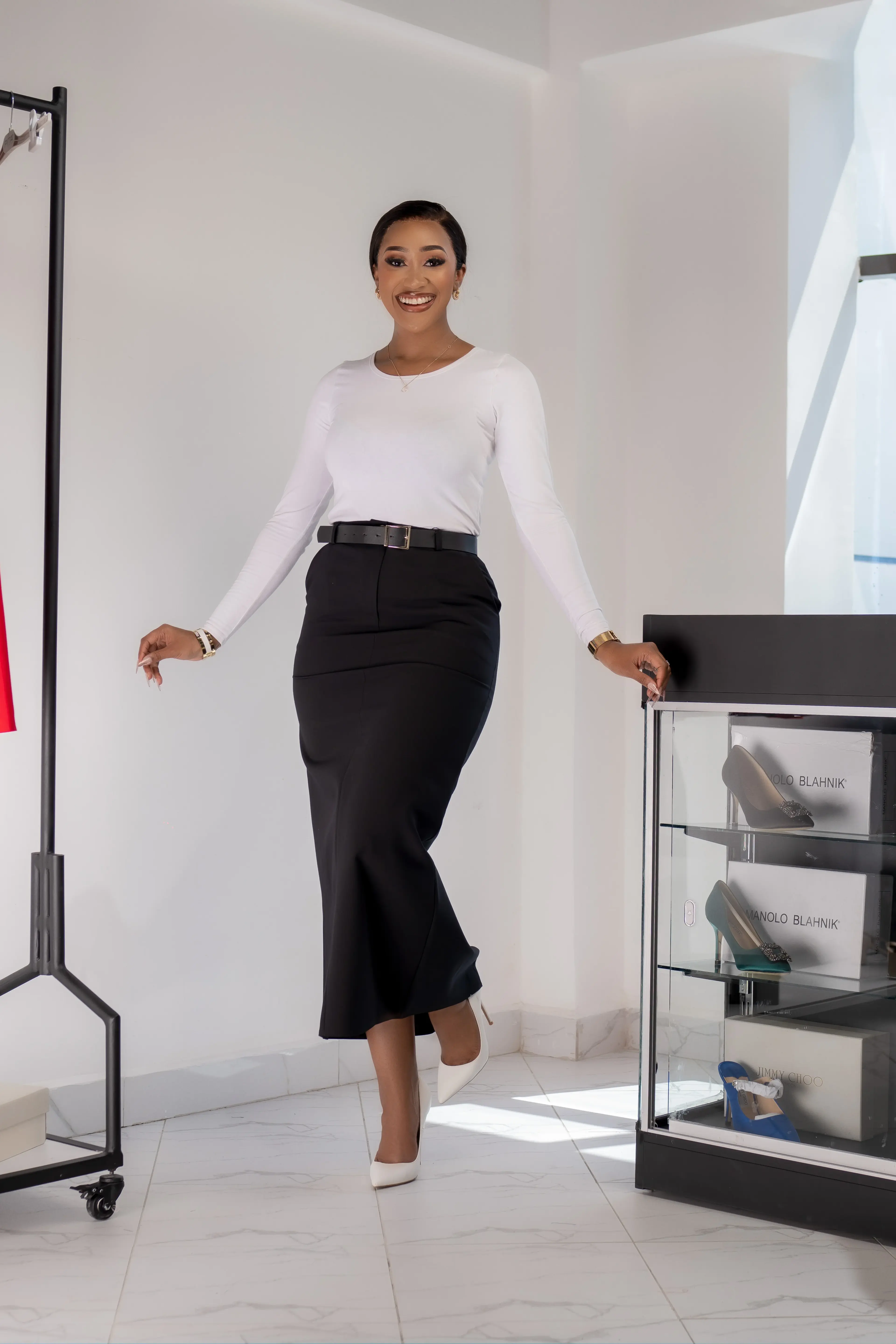 Black Maxi Pencil Skirt