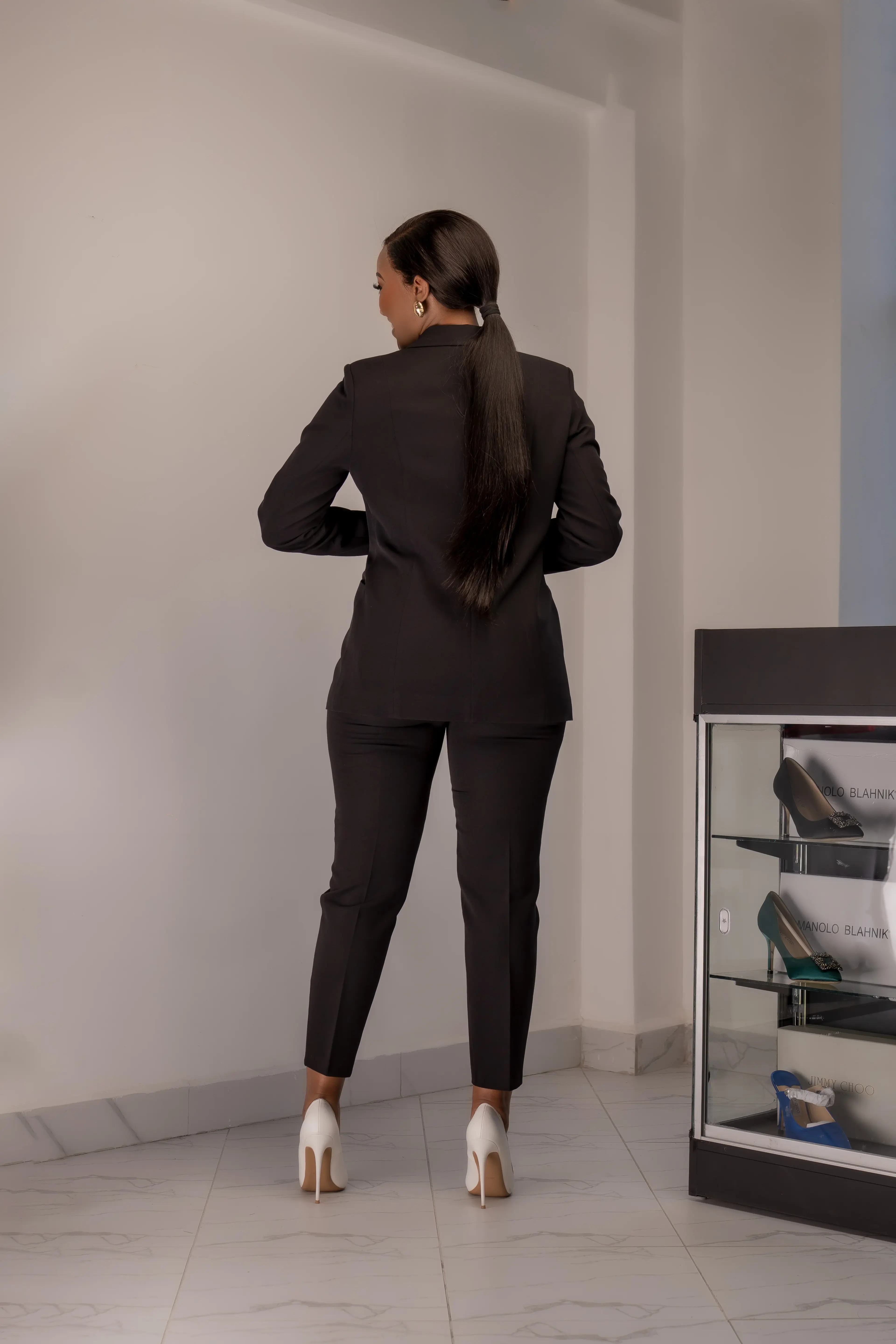 Black Long Blazer Suit alternate view