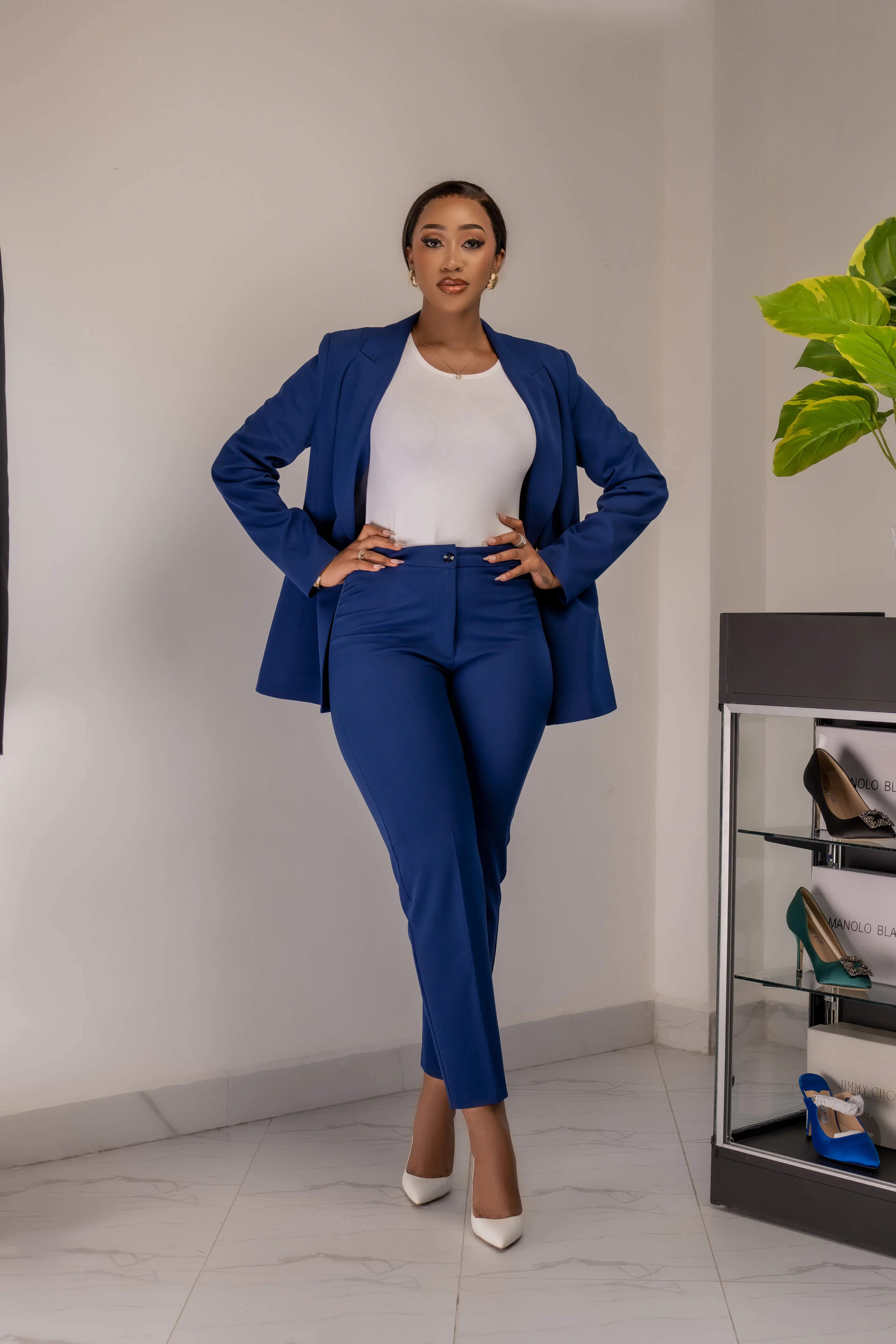 Blue Long Blazer Suit thumbnail 4