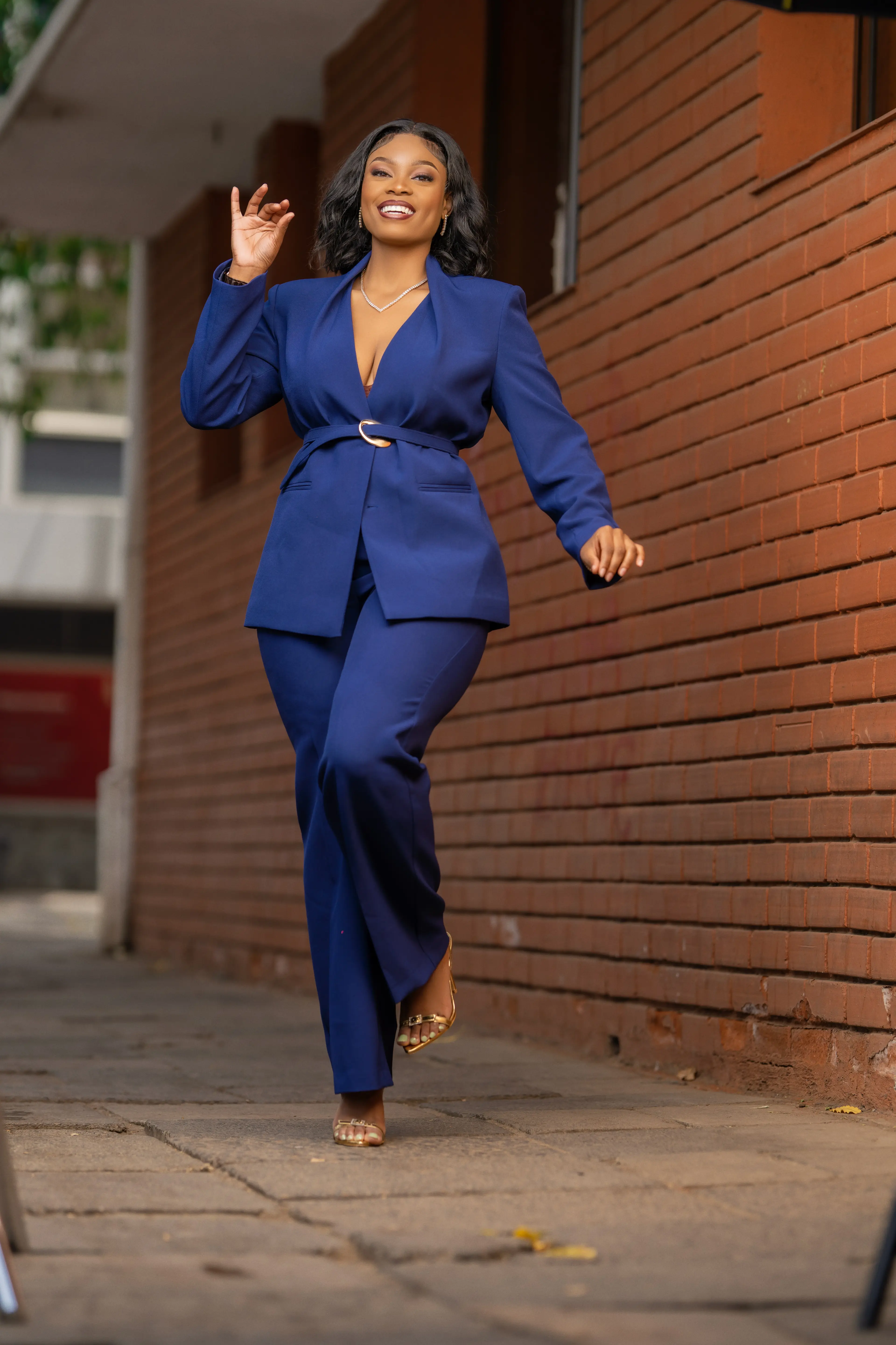 Blue Long Blazer Suit thumbnail 8