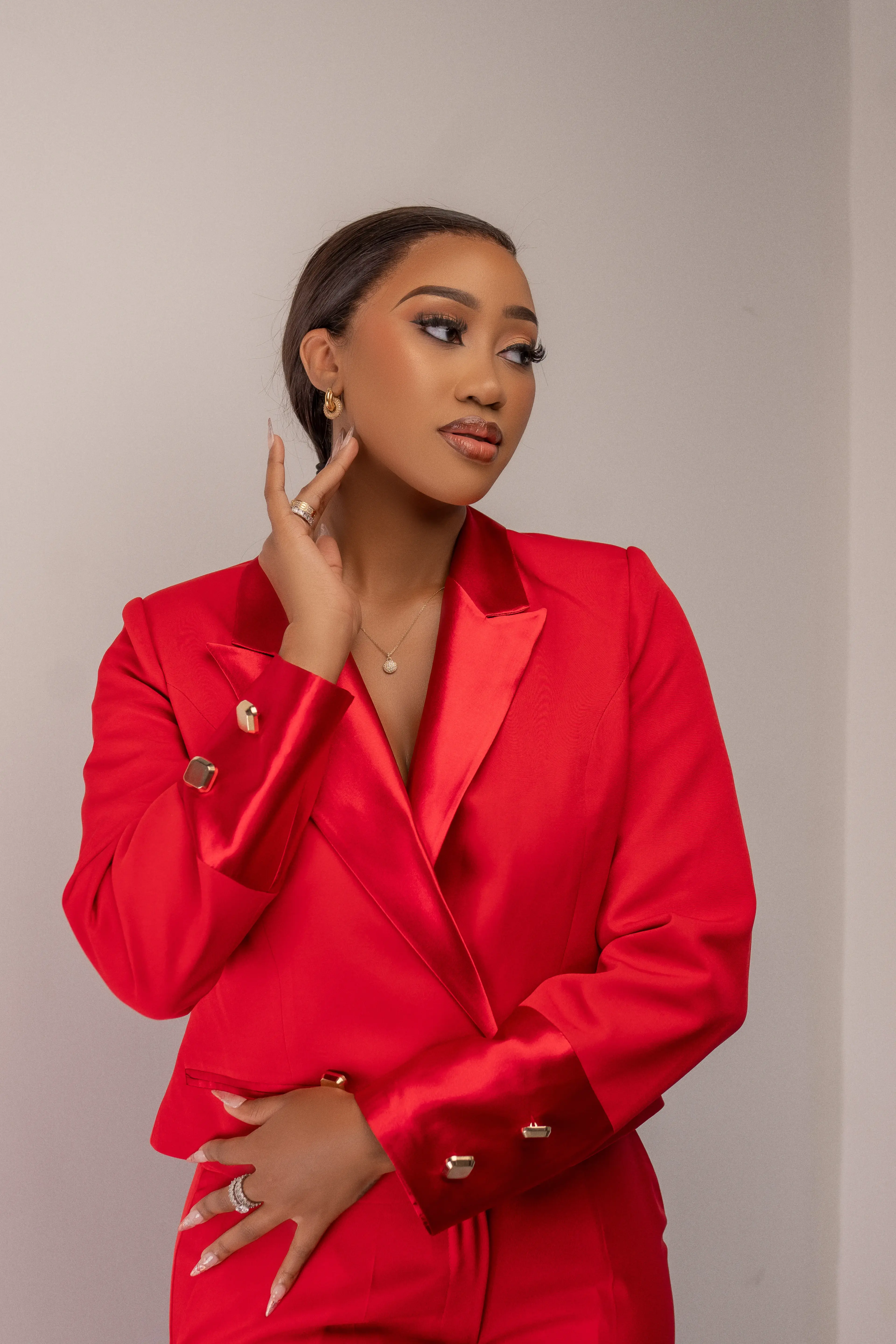 Red Short Blazer Suit thumbnail 5